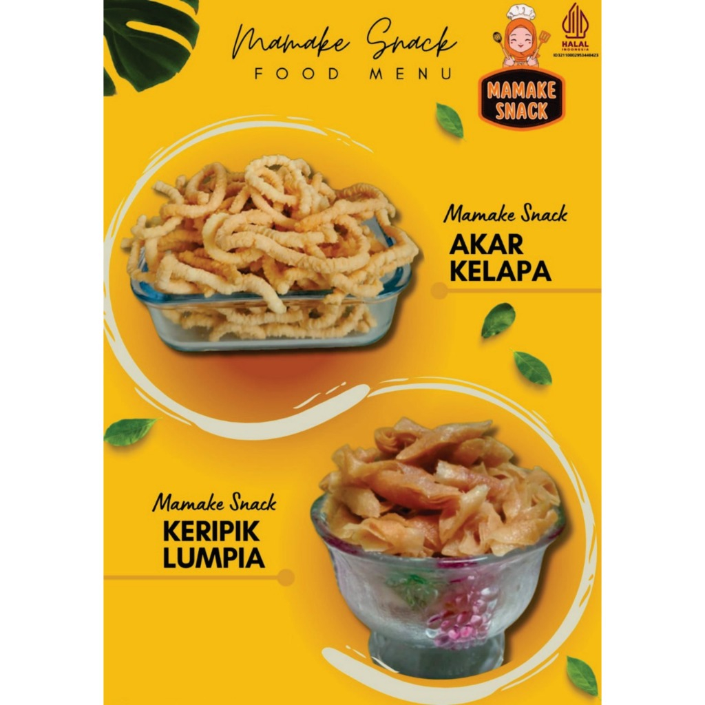 

Kue Akar Kelapa Mamake Snack & Keripik Lumpia Mamake Snack