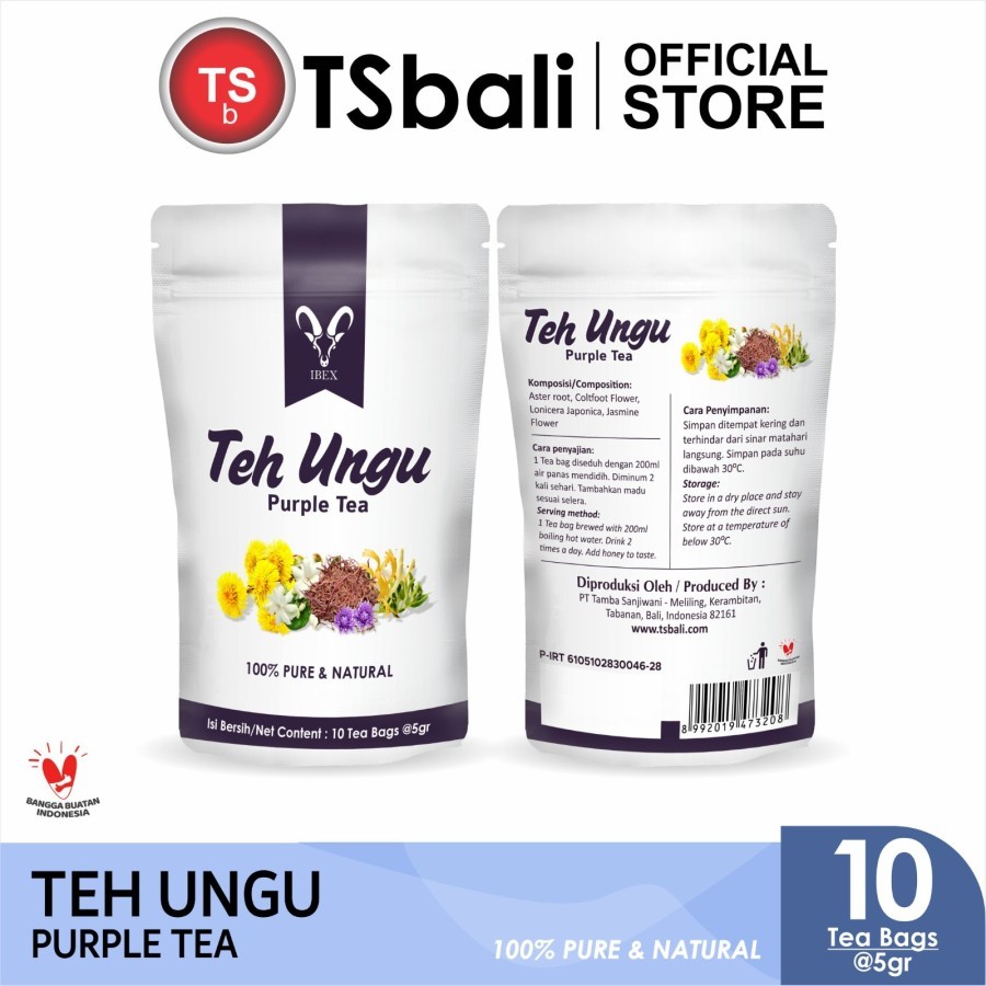 

IBEX Teh Ungu - Purple Tea - Teh Herbal - 100% Pure | 10 tea bags @5gr