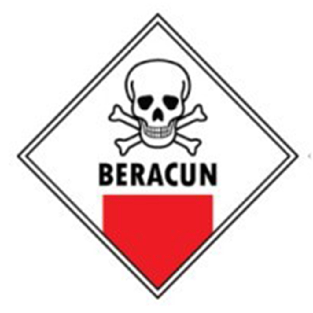 

STICKER VINYL SIGN LABEL Simbol BERACUN rambu k3 15 x 15 cm