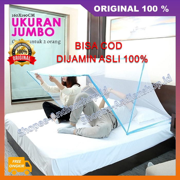 Kelambu Anti Nyamuk Tidur Dengan Tenang Tanpa Gangguan Nyamuk Kelambu Tenda Ukuran Jumbo 160 x 190cm