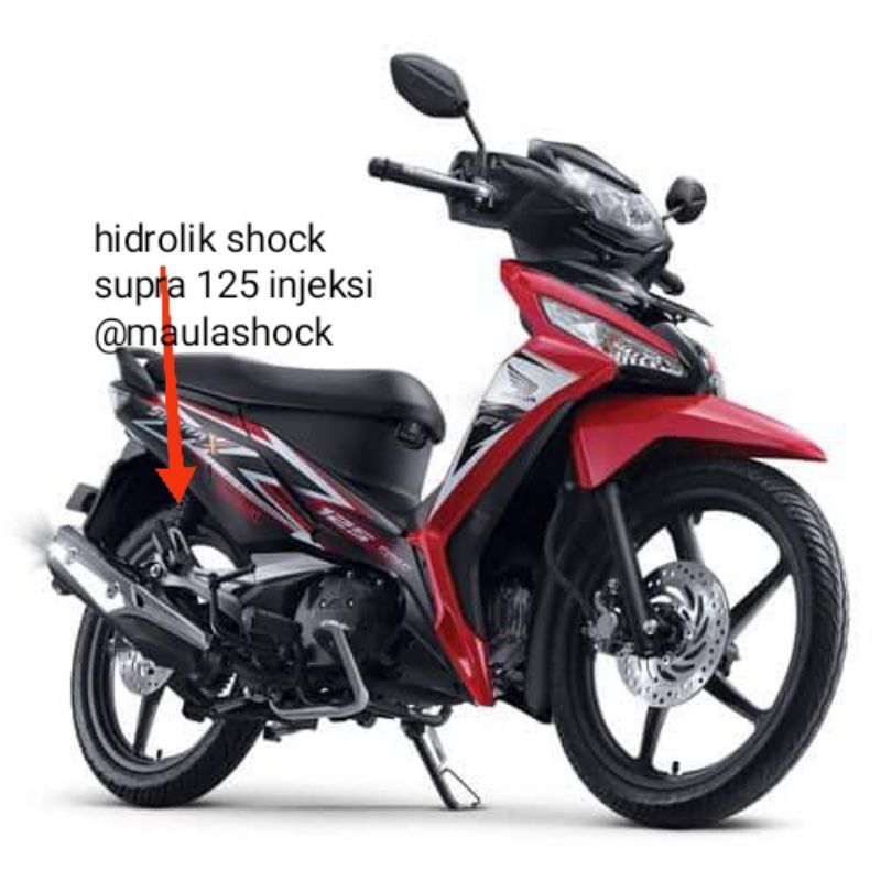 hidrolik hidrolis shock belakang supra 125 injeksi, supra helm in