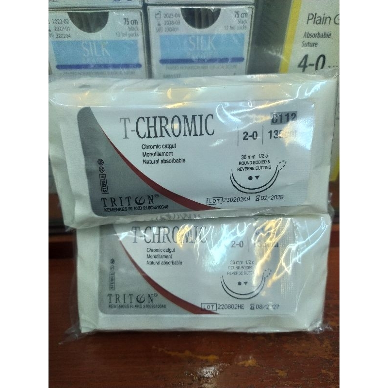 T Chromic 2-0 C112 Dua jarum