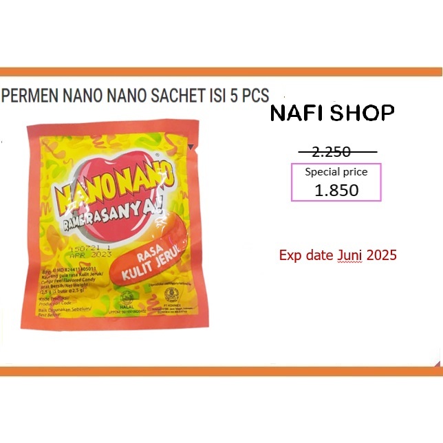 

Permen Nano Nano Rasa Kulit Jeruk Isi 5 Pc