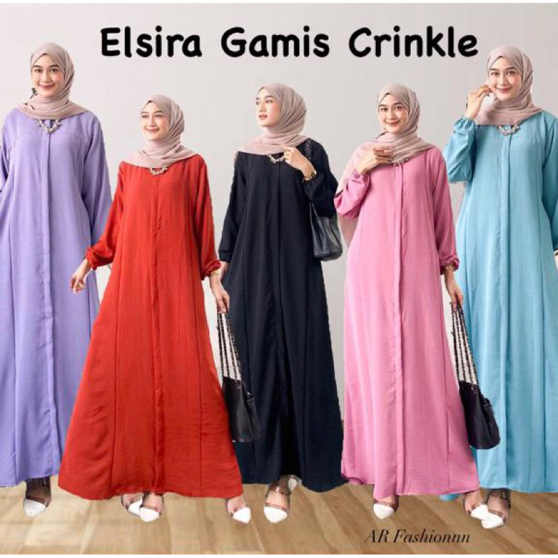 ELSIRA GAMIS CRINKLE AIRFLOW BUSUI TALI SAMPING LD 115