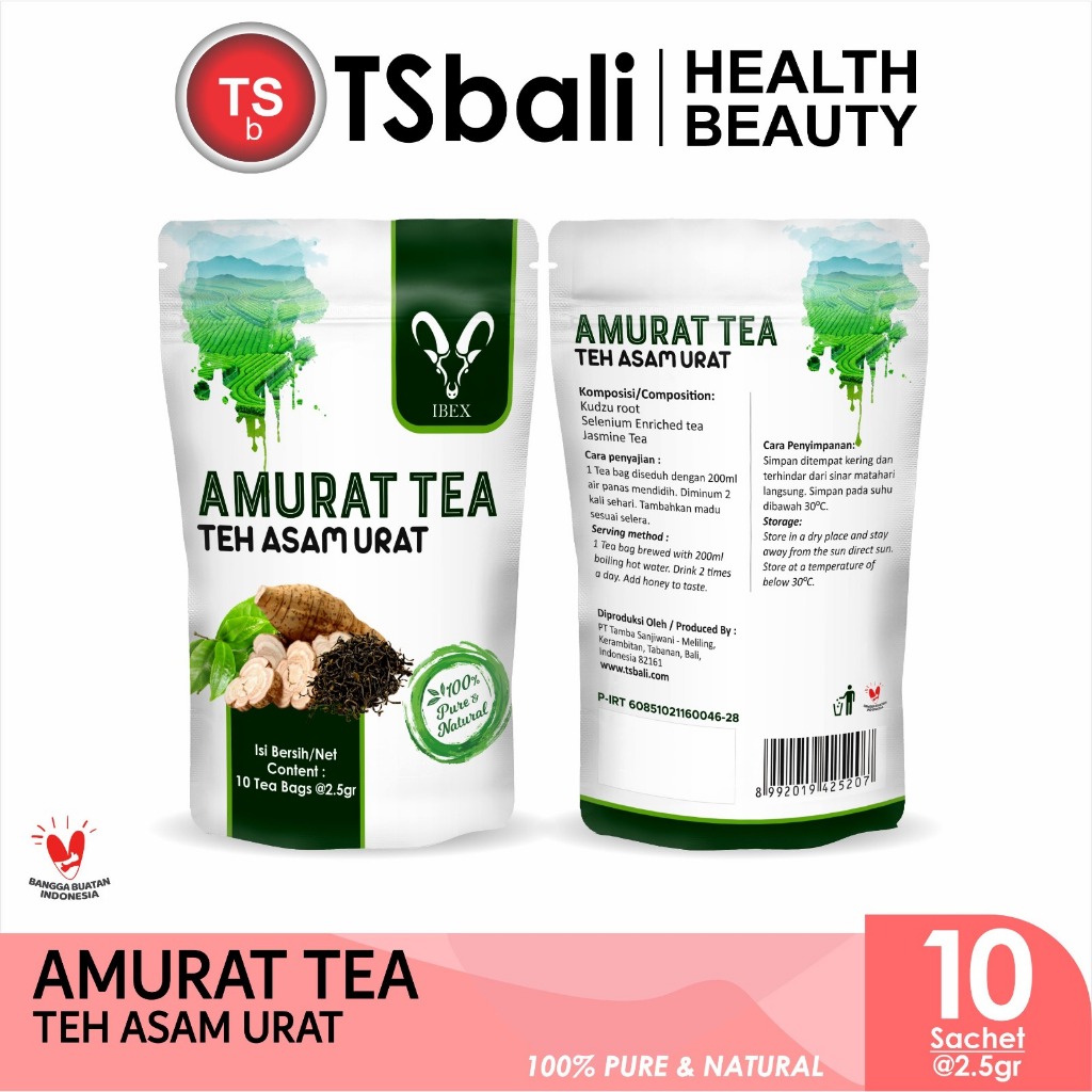 

IBEX Teh Amurat - Teh Herbal Asam Urat- 10 tea bags @2.5gr