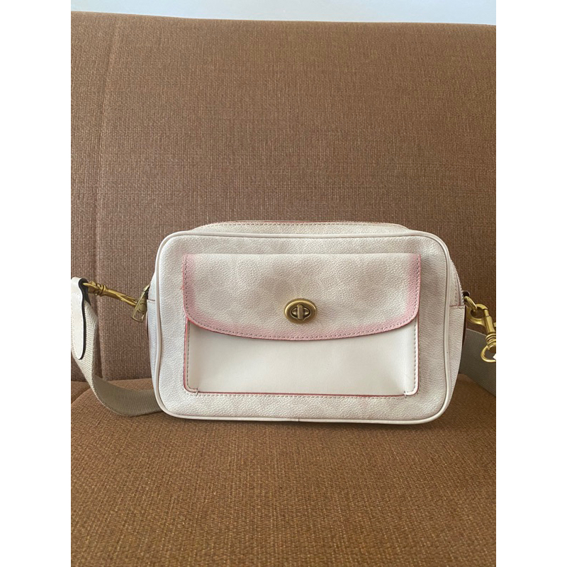 tas kulit putih import