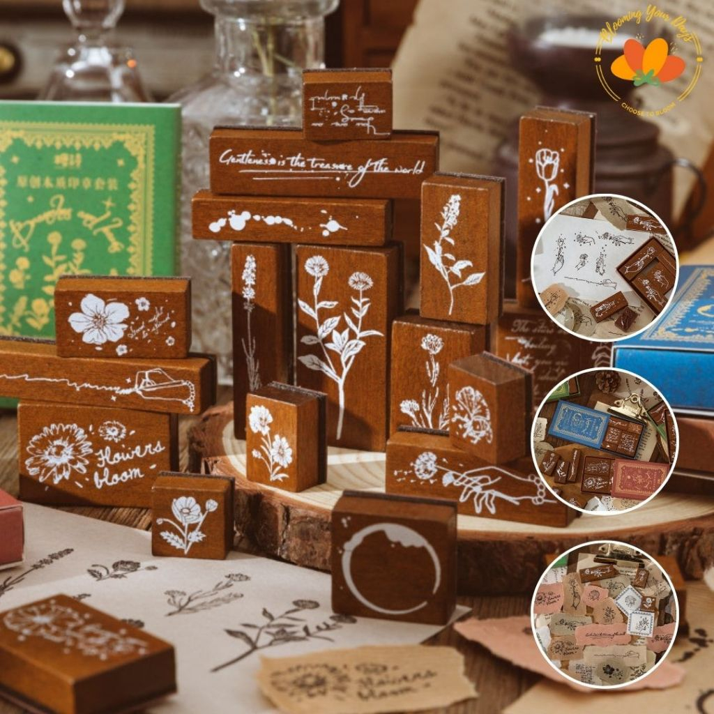 

Stempel Vintage Dekorasi DIY Stamp garden aesthetic dekorasi journal scrapbook deco