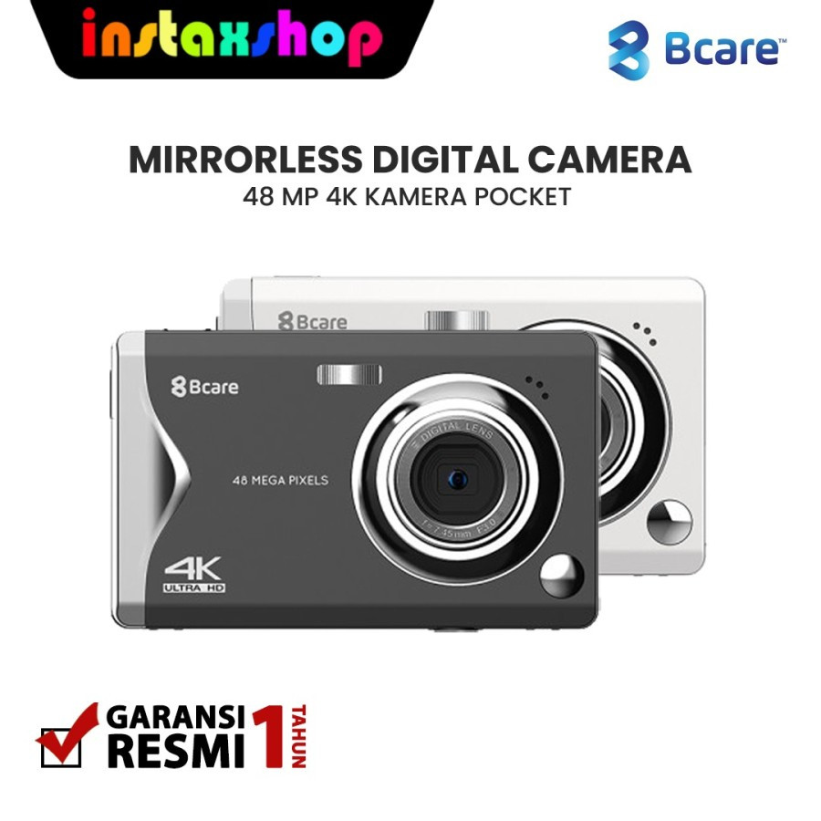 Bcare Mirrorless Digital Camera 48 MP 4K Kamera Pocket