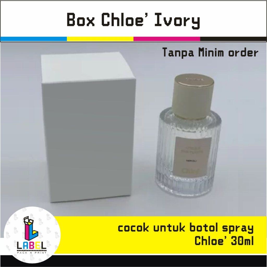 Dus Kemasan / Box Parfum botol Chloee 30 ml POLOS bahan ivory 300gr