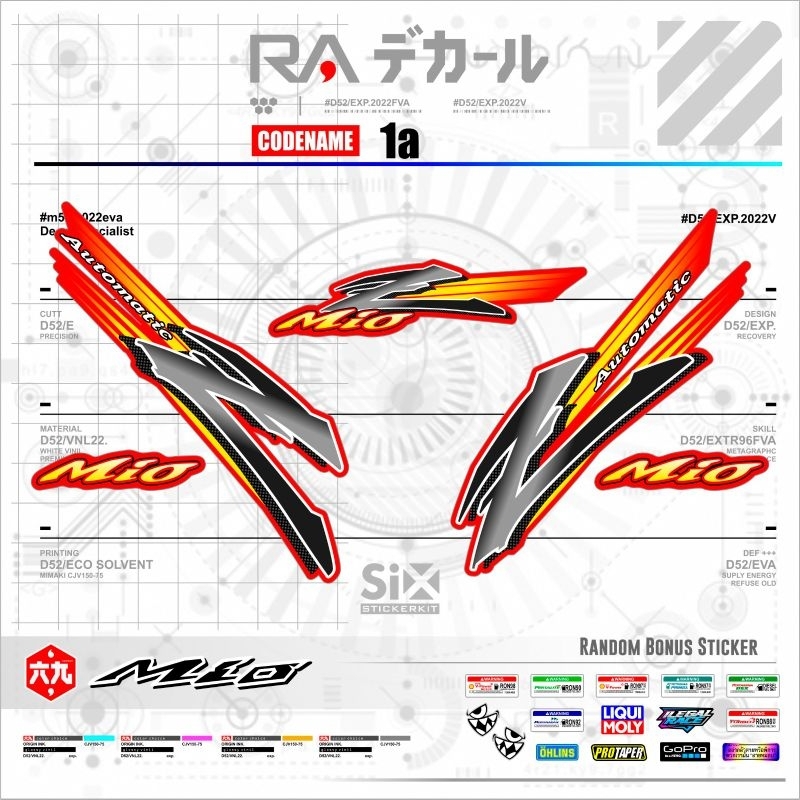 STICKER STRIPING MIO SPORTY Z/STRIPING MIO LAMA Z/DEKAL MIO LAMA Z
