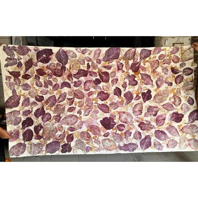 kain batik Ecoprint asli katun