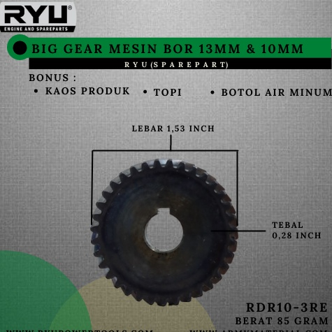 PROMO GEAR MESIN BOR RID13-1RE RYU ORIGINAL / GEAR GIGI NANAS BOR 13-1RE / MESIN BOR 13-1RE / IMPACT