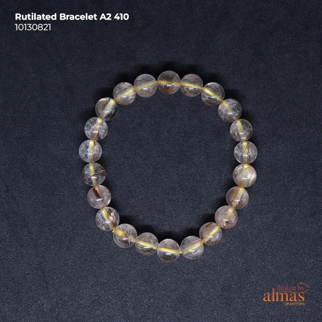 Rutilated Bracelet | Natural Stone Bracelet l Gelang Batu Alam Rutilated
