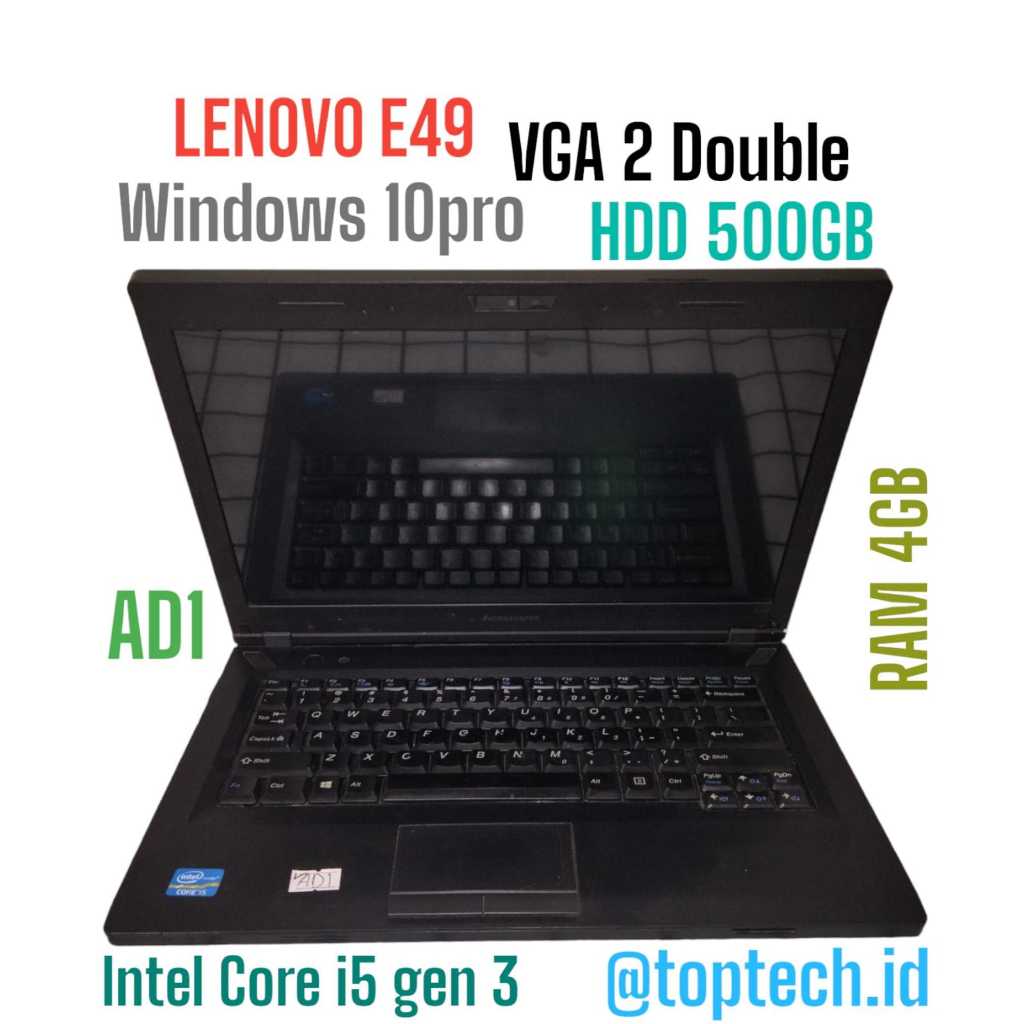 (AD1) Laptop Lenovo E49 RAM 4GB VGA 2 Double (invidia)