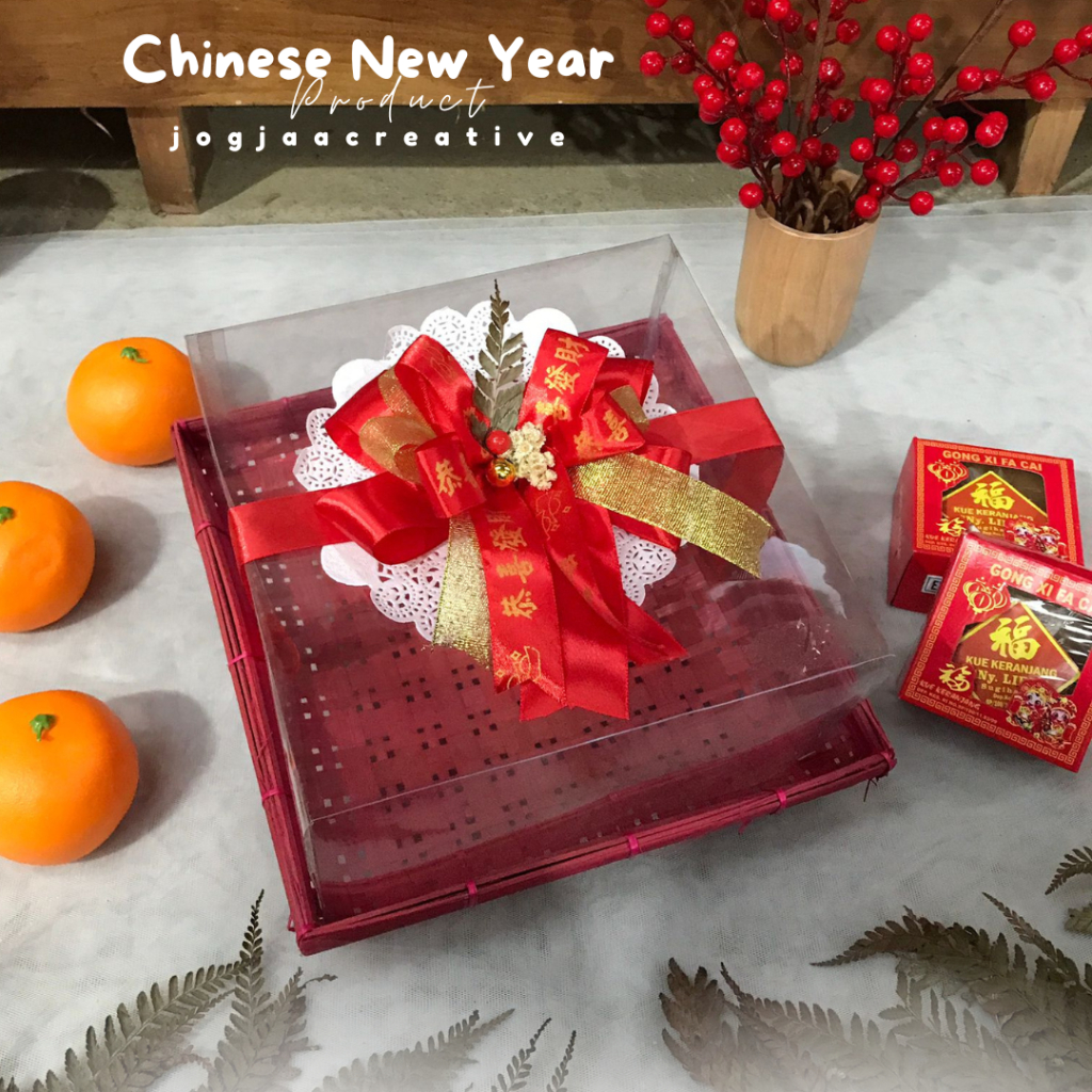 IMLEK SERIES | PIRING BAMBU TUTUP MIKA FREE PITA IMLEK SANGJIT/ HANTARAN BAMBU PREMIUM/ Box Hantaran