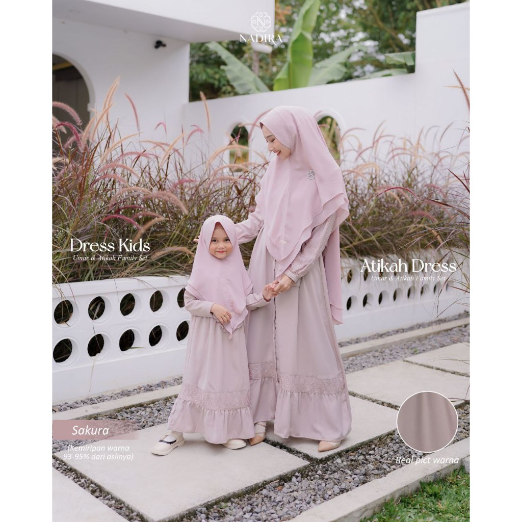 Nadira hijab gamis atikah mom (gamis set khimar)