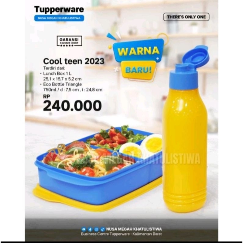 tempat bekal cool teen set by tupperware