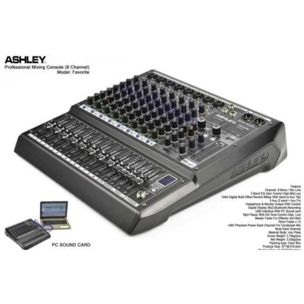 mixer ashley favorite 8 / favorite8 original mixer ashley 8 channel