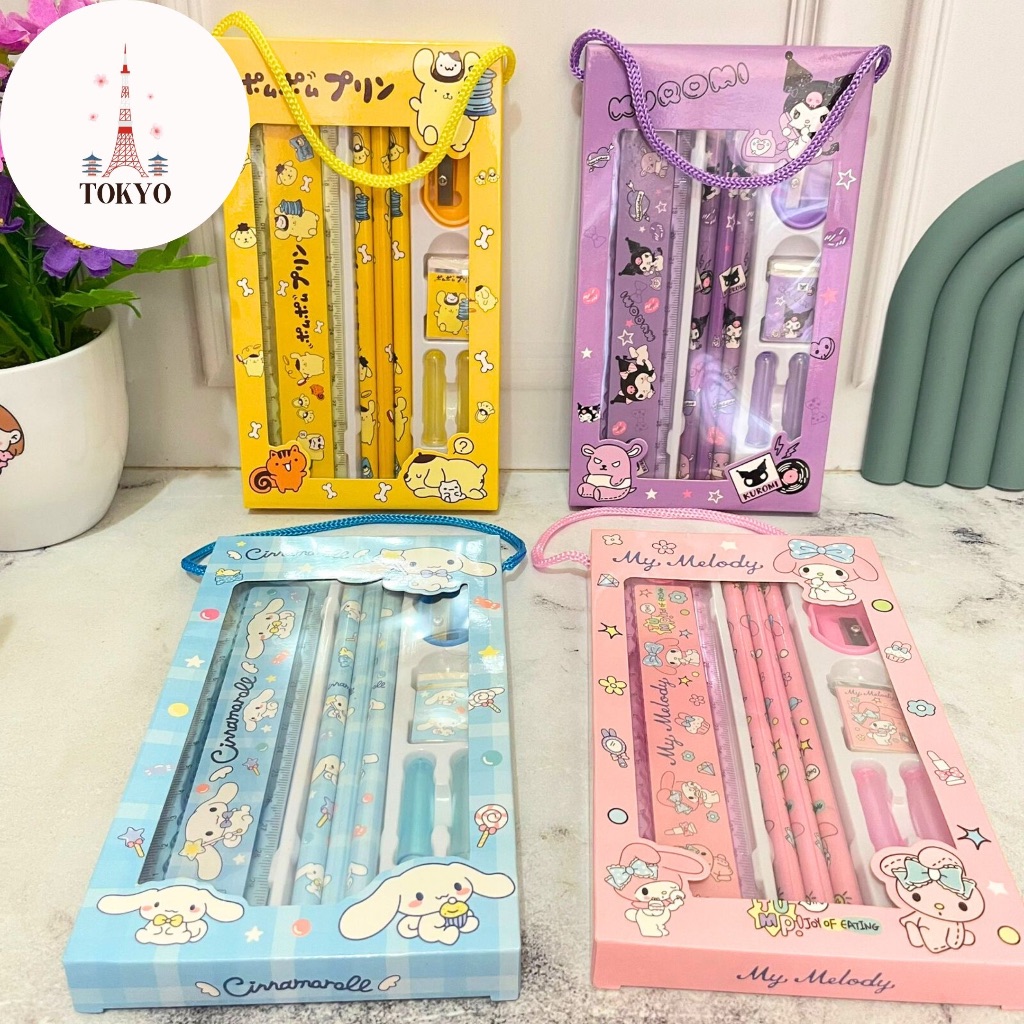 

Paket Alat Tulis Motif Sanrio Set 5 in 1 KD-136SLD Box Bertali