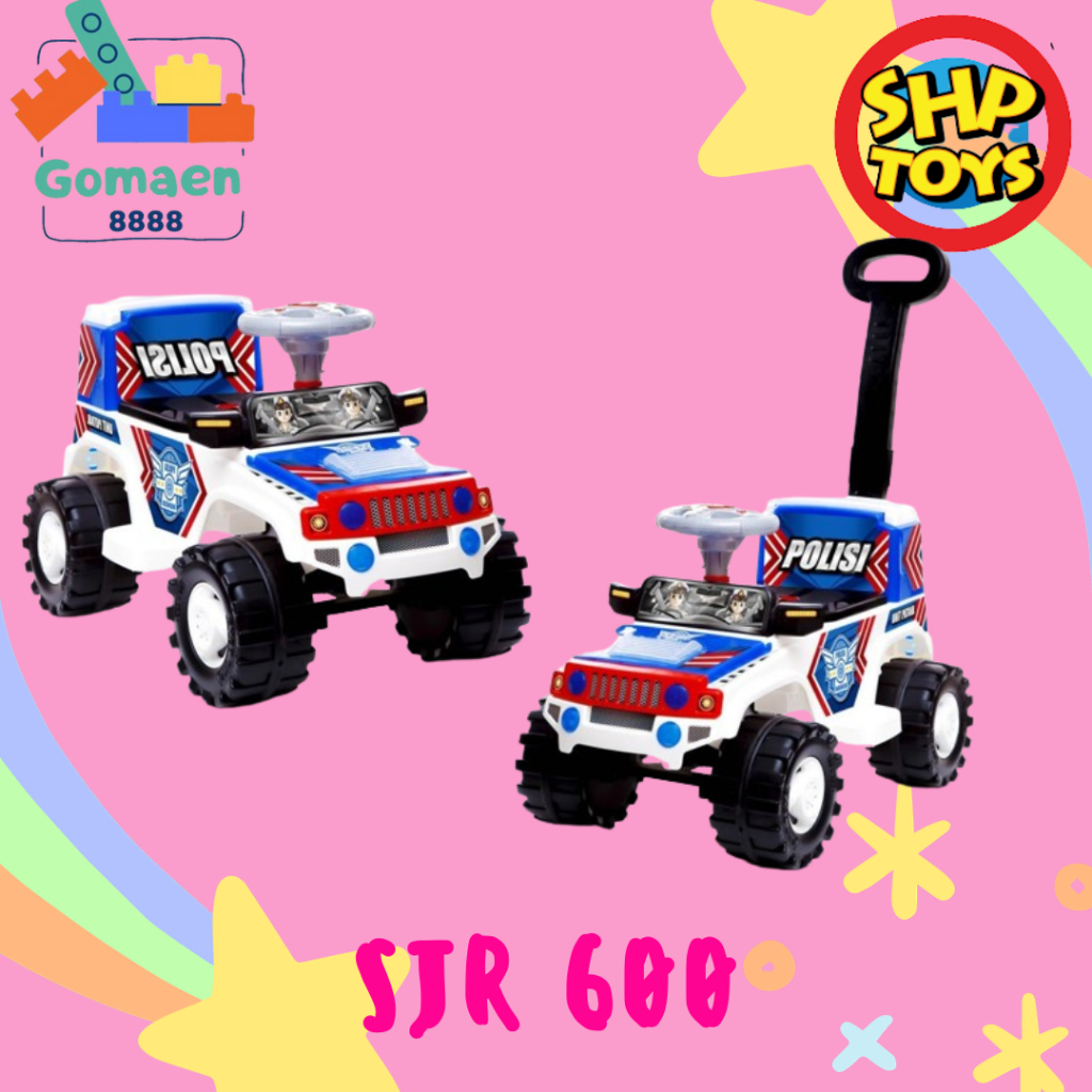Mainan Anak Mobil SJR 600 Mobilan Duduk Dorong Polisi - SHP Toys Police Besar