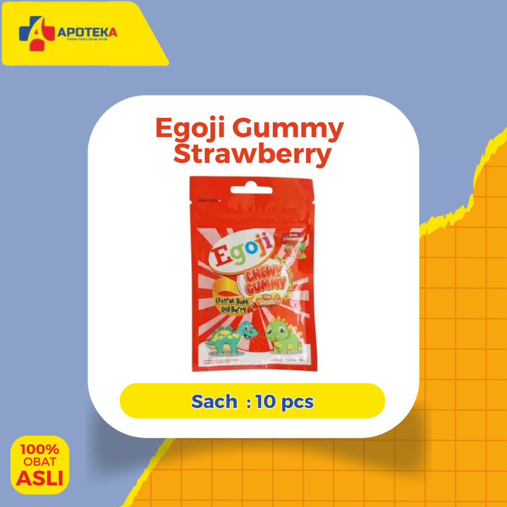 

EGOJI CHEWY GUMMY STRAWBERRY 20 GR SACHET