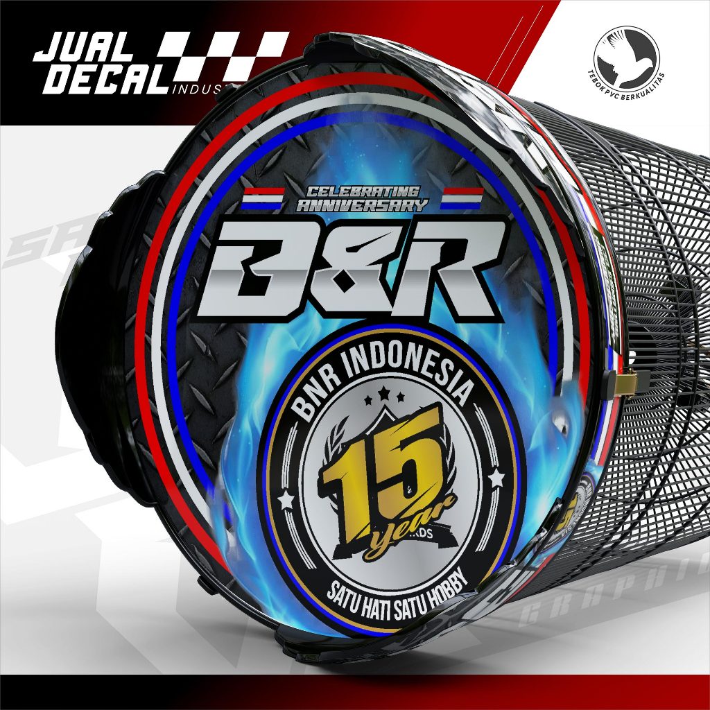 Stiker Sangkar MURAI BNR 15 Tahun CUSTOM Decal Tebok Kandang Burung Variasi