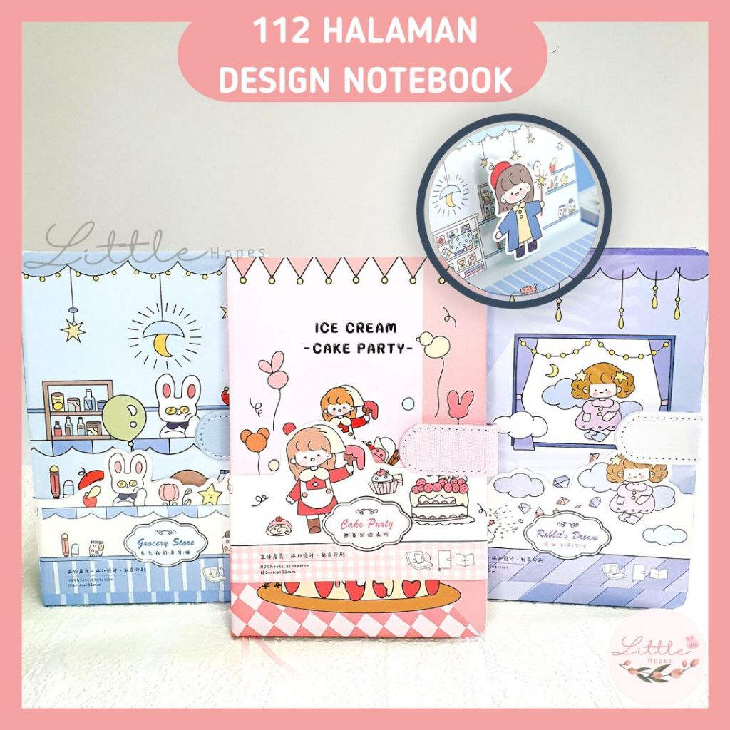 

Notebook A6 A7 Cute Eternal Summer Journal Pop Up / Hard Cover Buku Catatan Agenda Sekolah Anak / Unik Lucu Murah / Kawaii Animasi Kartun / Halaman grafik termurah cod viral diary journal hadiah anak