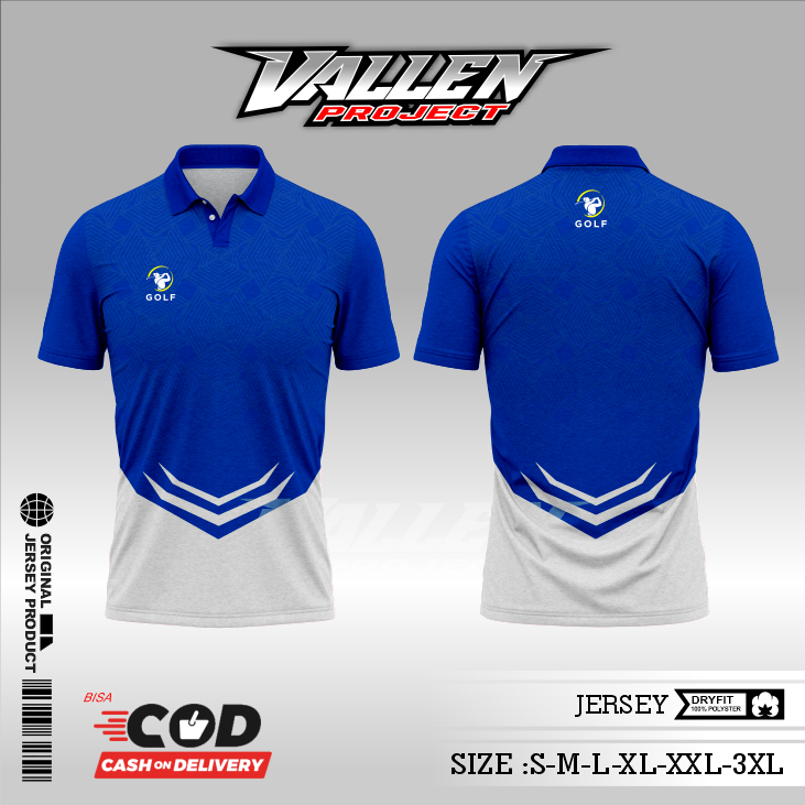JERSEY WANGKY GOLF V3 BISA CUSTOM COD JERSEY KERAH KANCING OLAHRAGA GOLF / BAJU KERAH GOLF / KAOS KE