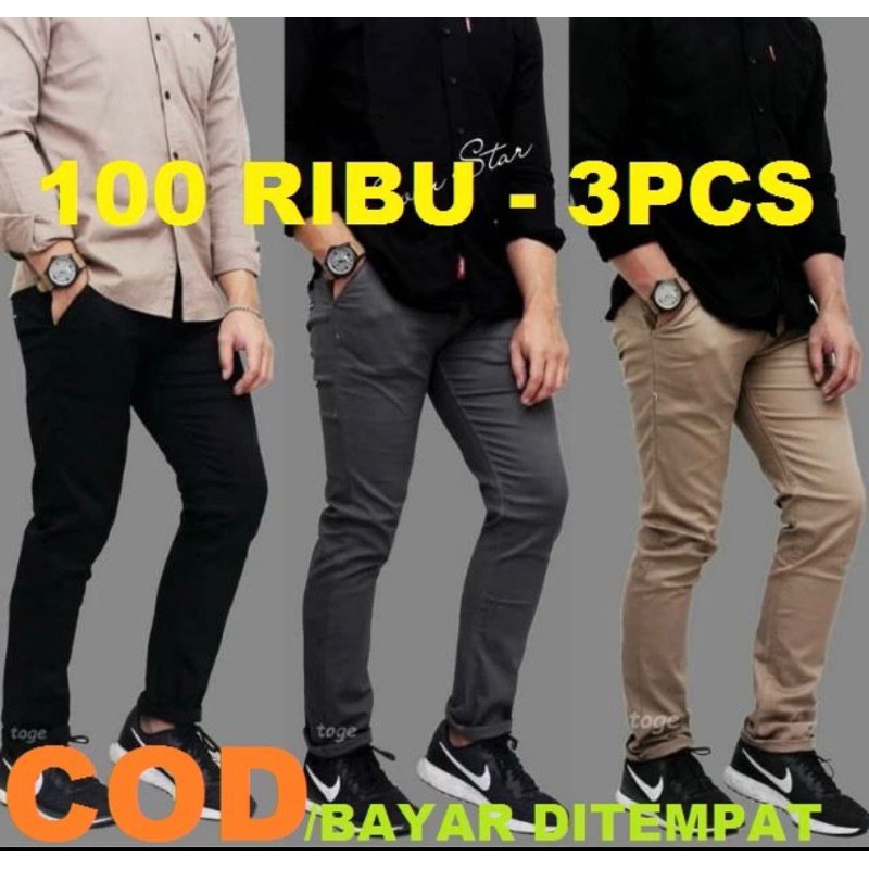 CELANA PANJANG CHINO 100RIBU DAPAT 3 CELANA