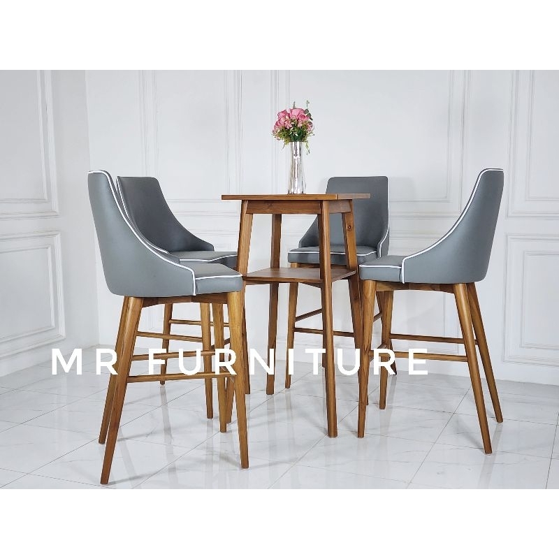Kursi meja bar set kayu jati