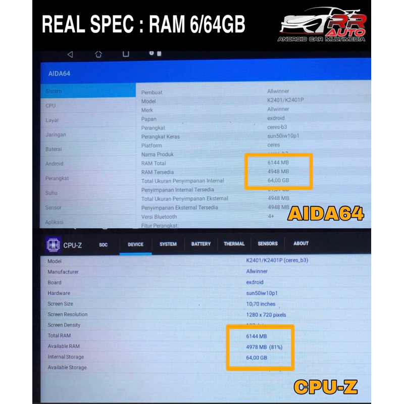 Mikhaeladsport Rush Terios 2007-2017 6+64Gb Tape Tv Mobil,Headunit Android Os 13,Apple