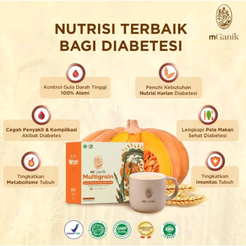 

mGanik Original Superfood Diabetes - Metafiber - Multigrain - 3Peptide