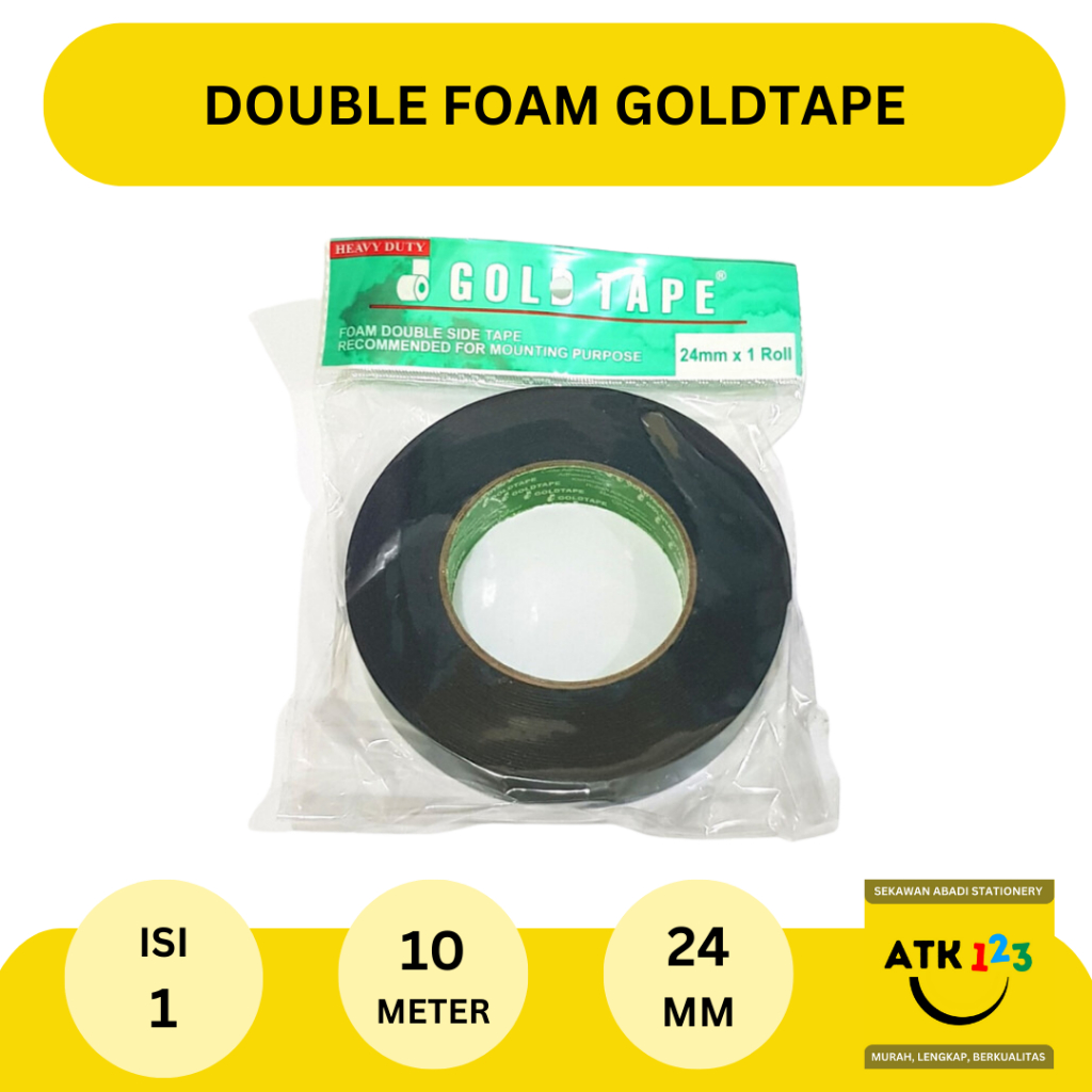 

Isolasi Double Foam Merk Goldtape 24mm