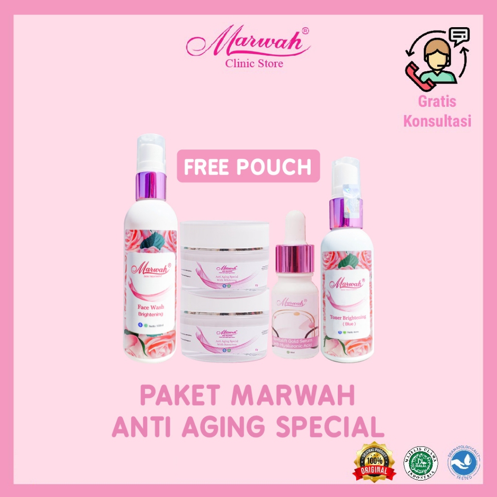 Marwah Paket Skincare Diamond Aging Spesial Untuk Flek Berat Dan Melasma