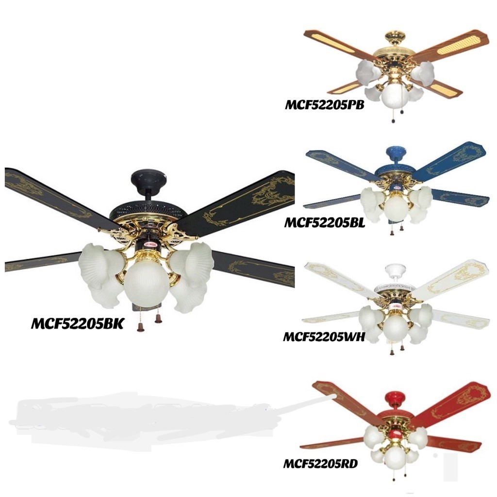 Kipas Gantung+Lampu UCHIDA Maspion Classic 52" Inch MCF-52 Warna