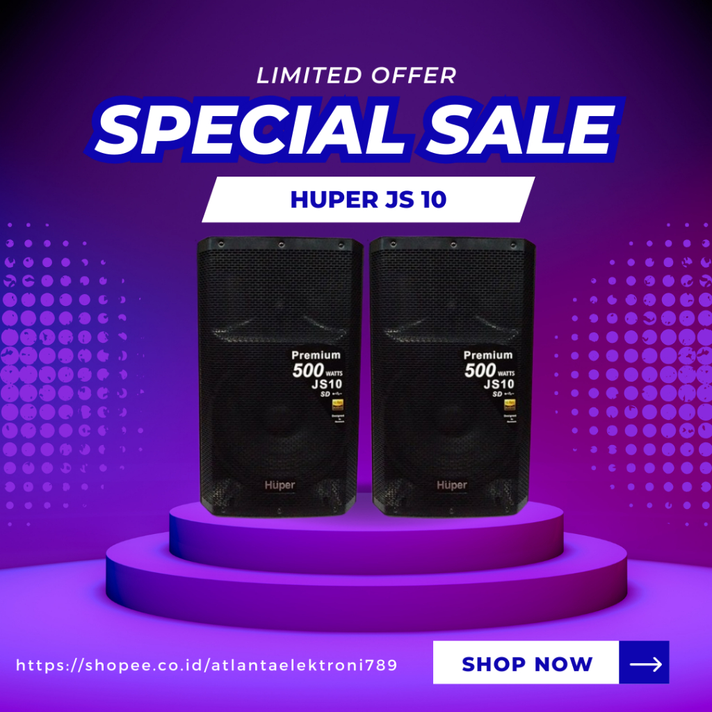 SPEAKER AKTIF HUPER JS 10 / JS-10 / JS10 15 INCH 500 WATT PREMIUM SPEAKER GARANSI RESMI HUPER
