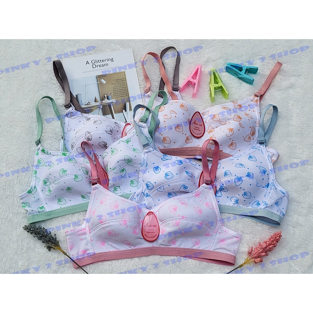 SPORTBRA REMAJA BH ABG BRA PELAJAR BERMOTIF UKURAN 32-36