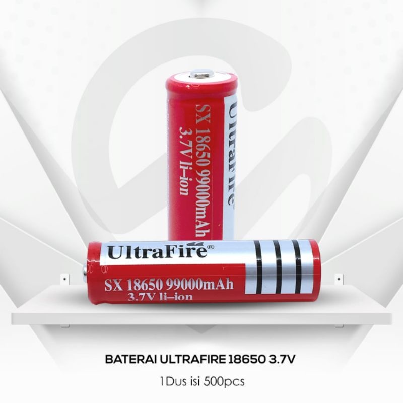 Baterai 18650 Lithium 3.7v recharge ULTRAFIRE