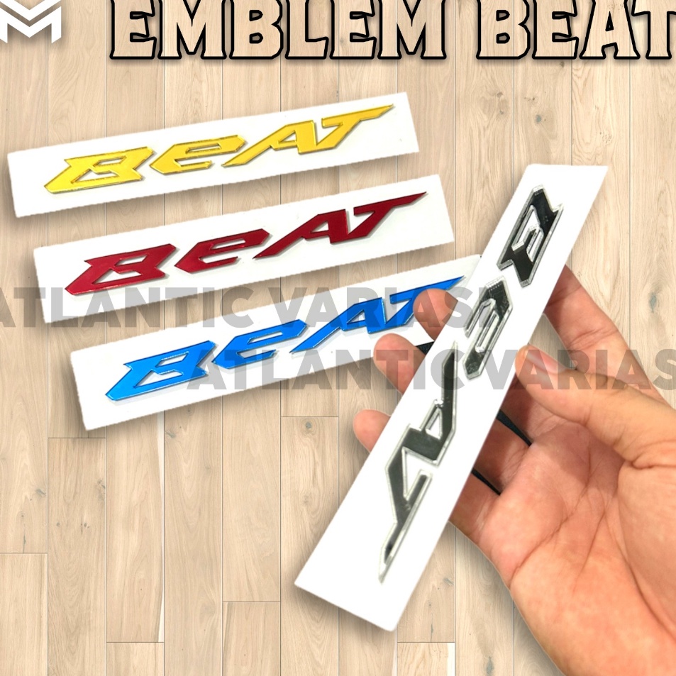 Jh  WARNING  SET EMBLEM TIMBUL LOGGO BEAT EMBLEM LOGO 3D VARIASI BEAT TIMBUL EMBLEM BAHAN AKRILIK TE