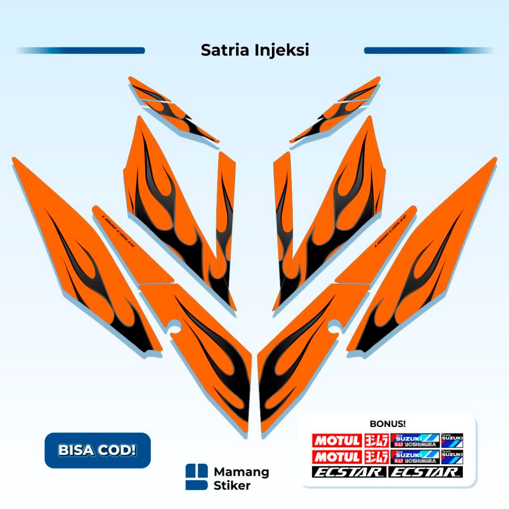 Striping Satria FU Injeksi Variasi (24) F150 R150 Custom Original Raider Aksesoris Api Speed Karbu 2