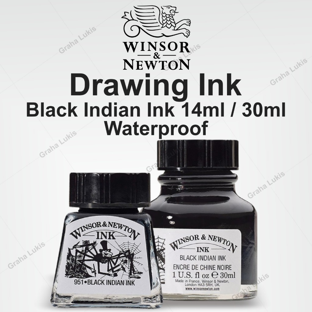 

Winsor & Newton Black Indian Ink 14ml / 30ml Waterproof