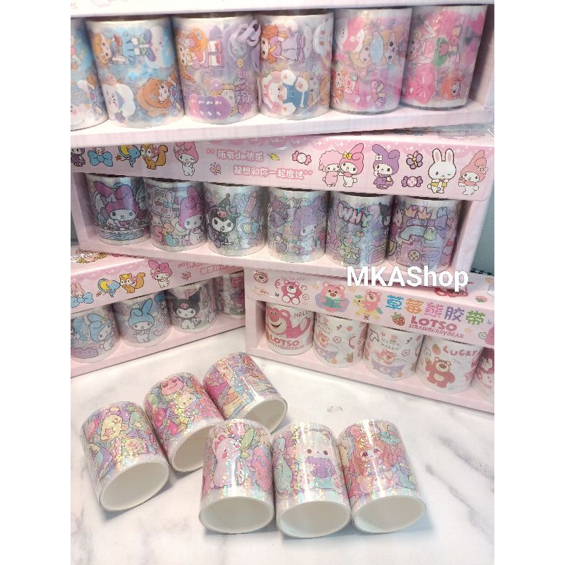 

Washi tape sanrio solatip isolasi sanrio melody kuromi cinamoroll momo 1pcs 5cm