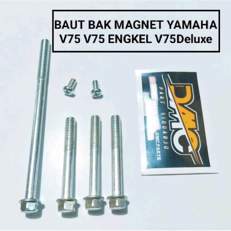 BAUT BAK MAGNET / BLOK KIRI YAMAHA V75 V75Engkel V75dx V75 Deluxe (K8) Kunci 8