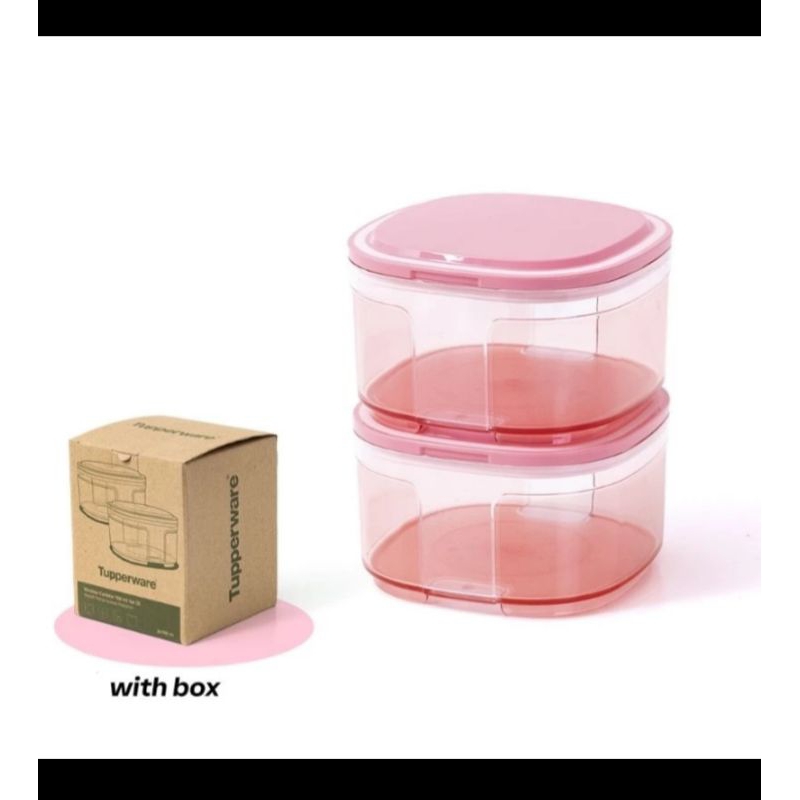 window canister set isi 2 tupperware / toples crystal tupperware