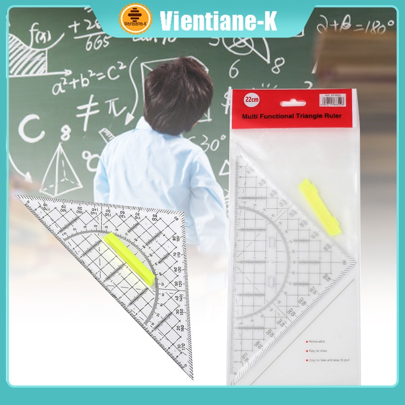 

Penggaris Teknik Penggaris Segitiga Pegangan Besar 22cm