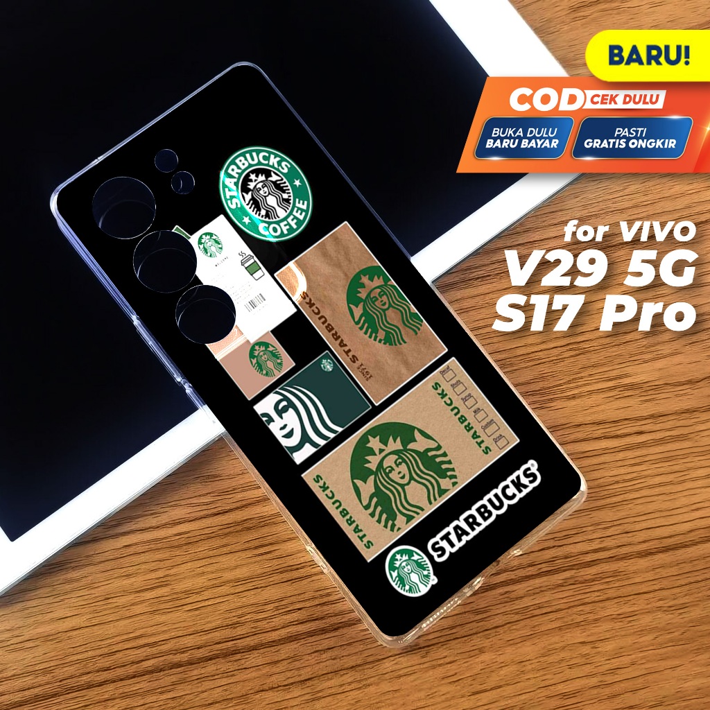 Case VIVO V29 5G 2023 TERBARU - Case VIVO V29 2023 TERBARU Laris Custom [ STARBUCKS ] Casing Softcas