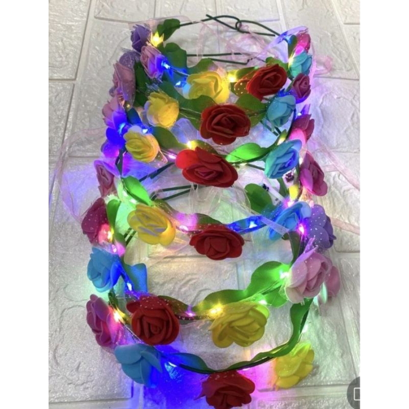 bando bunga lampu warna warni