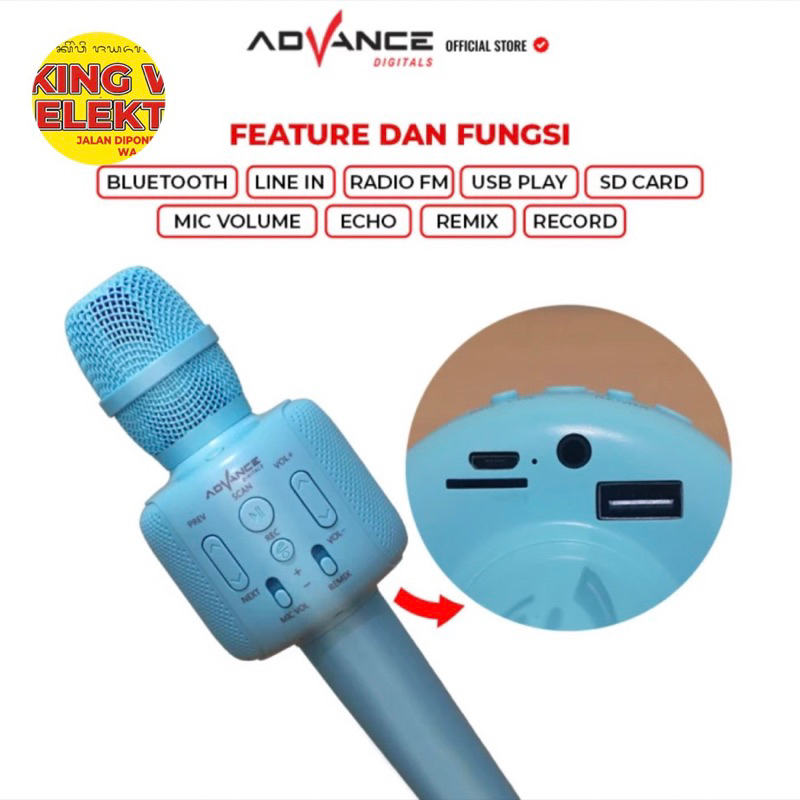 Mic microphone bluetooth advance AMS-08