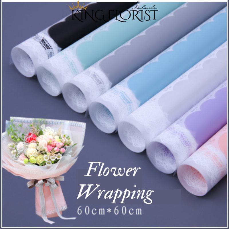 

Kertas Buket Bunga MOTIF RENDA LACE BORDER Cellephone Flower Wrapping Paper 6175