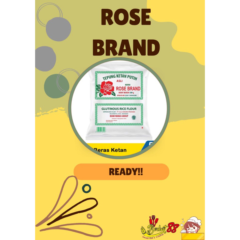

Tepung Ketan Rose Brand 500 gr